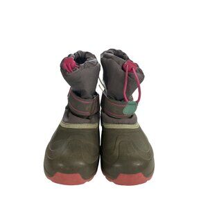 Cat Jack Kids Size 1 Gray Pink Waterproof Winter  Snow  Boots Shoes